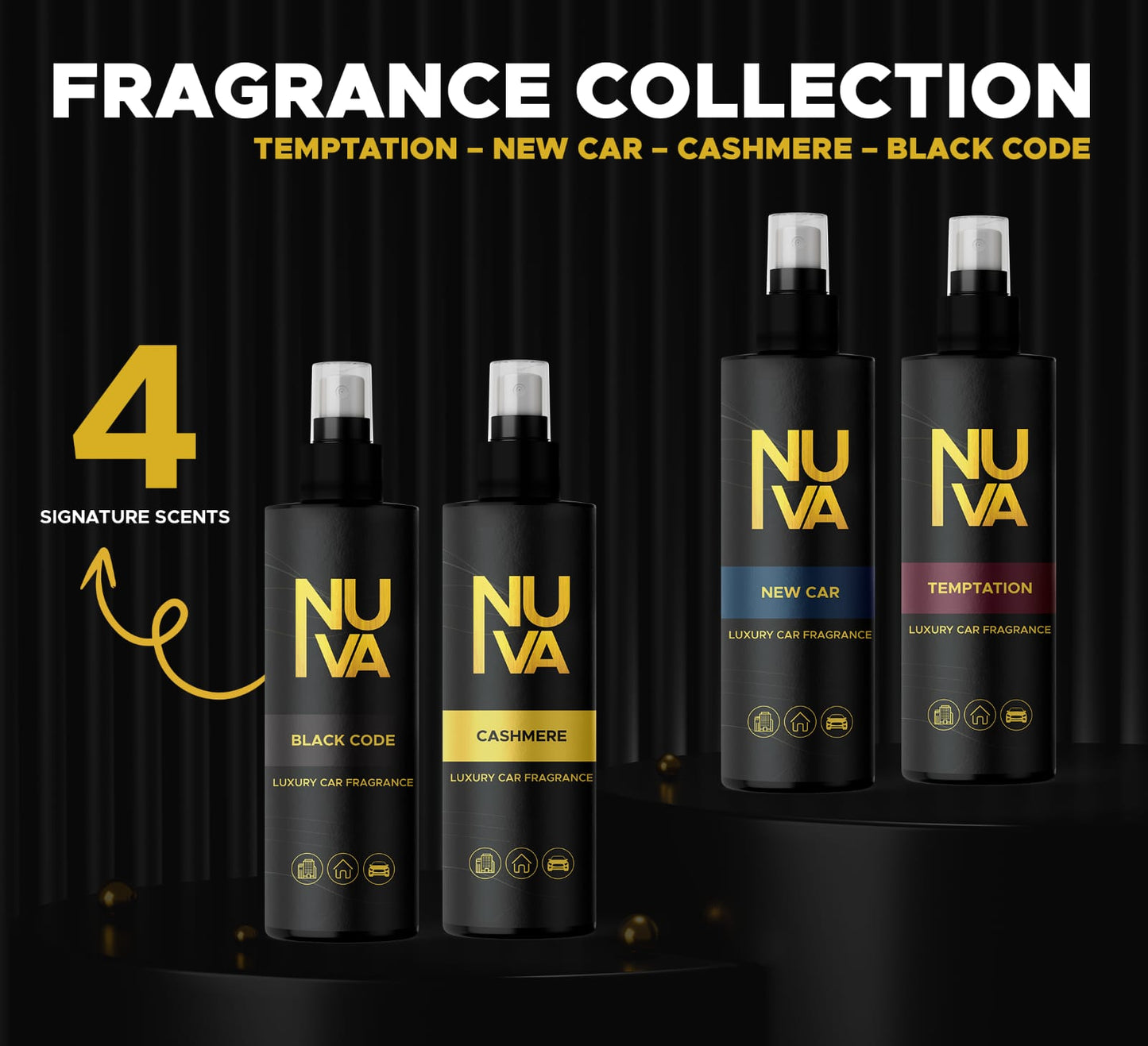 NUVA™ Luxury Air Freshener Spray – Car, Home & Office 250ml